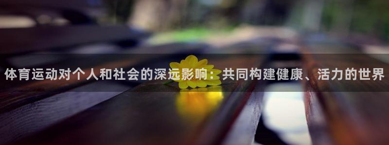 3377体育官方正版app娱乐40996：体育运动对个人和社